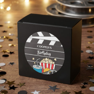 Filmavond Verjaardagsfeestje Voor Jongens Ronde Sticker
