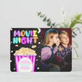 Filmavond Verjaardagsfoto Uitnodiging (Staand voorkant)