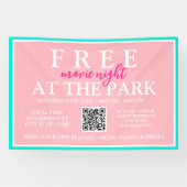 Filmavonden in het park | Aangepast zomerevenement Spandoek (Horizontaal)