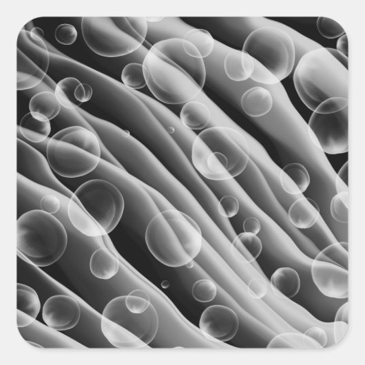 Filmbanden en -ballonnen monochrome macro vierkante sticker (Voorkant)