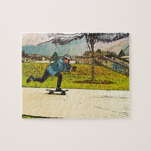 Filmbewegingen - Skateboarder Legpuzzel (Horizontaal)