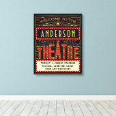 Filmbioscoop thuisbioscoop | Aangepaste naam Canvas Afdruk (Insitu (Houten vloer))