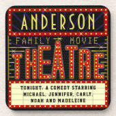 Filmbioscoop thuisbioscoop | Aangepaste naam Drankjes Onderzetter (Voorkant)