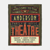 Filmbioscoop thuisbioscoop | Aangepaste naam Fleece Deken (Voorkant)