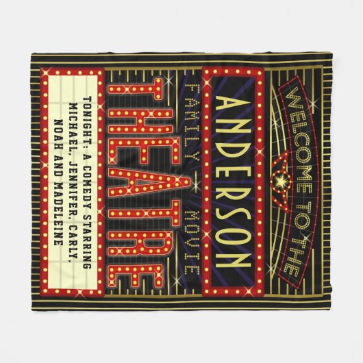 Filmbioscoop thuisbioscoop | Aangepaste naam Fleece Deken (Voorkant (Horizontaal))