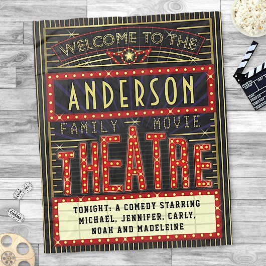 Filmbioscoop thuisbioscoop | Aangepaste naam Fleece Deken