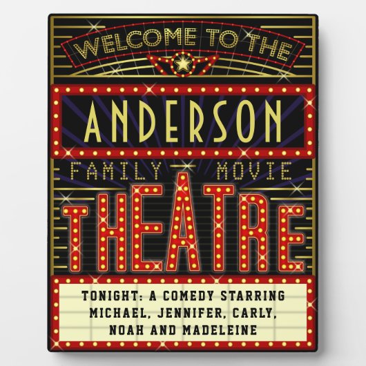 Filmbioscoop thuisbioscoop | Aangepaste naam Fotoplaat (Voorkant)