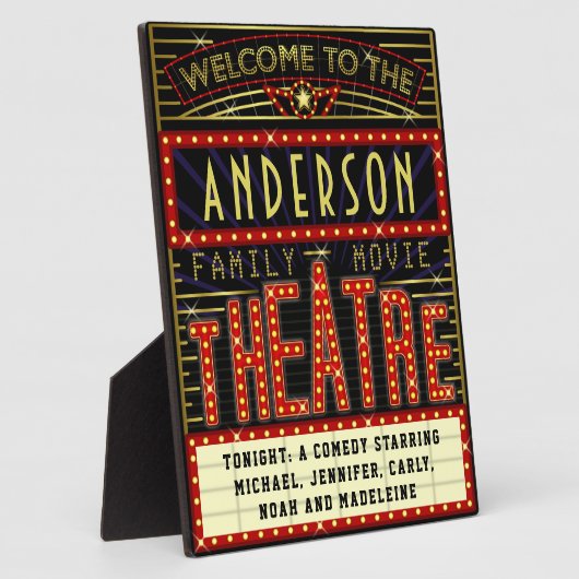 Filmbioscoop thuisbioscoop | Aangepaste naam Fotoplaat (Zijkant)