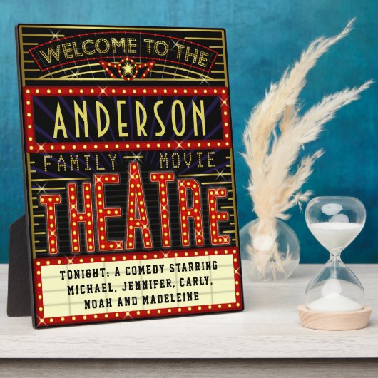 Filmbioscoop thuisbioscoop | Aangepaste naam Fotoplaat (Zijkant)