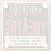 Filmbioscoop thuisbioscoop | Aangepaste naam Glazen Onderzetter (Achterkant)