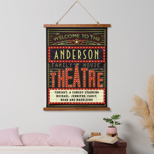 Filmbioscoop thuisbioscoop | Aangepaste naam Hangend Wandkleed (Slaapkamer)