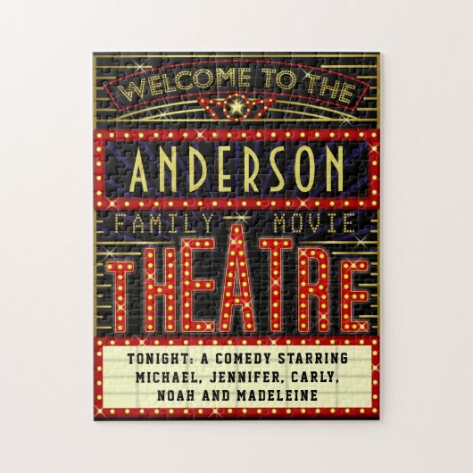 Filmbioscoop thuisbioscoop | Aangepaste naam Legpuzzel (Verticaal)