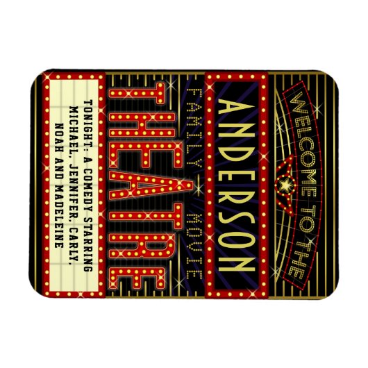 Filmbioscoop thuisbioscoop | Aangepaste naam Magneet (Horizontaal)