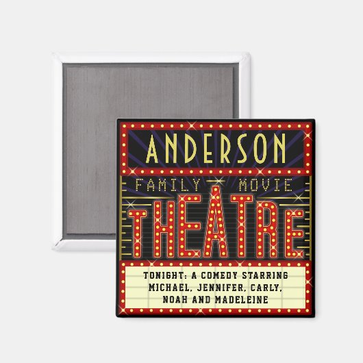 Filmbioscoop thuisbioscoop | Aangepaste naam Magneet (Voorkant / Achterkant)