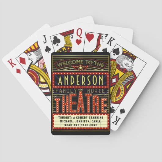 Filmbioscoop thuisbioscoop | Aangepaste naam Pokerkaarten (Achterkant)