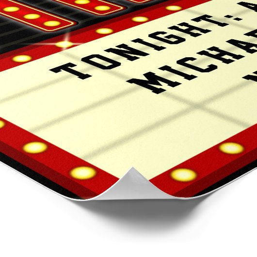 Filmbioscoop thuisbioscoop | Aangepaste naam Poster (Hoek)