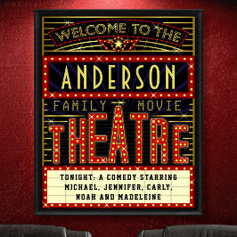 Filmbioscoop thuisbioscoop | Aangepaste naam Poster