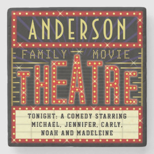 Filmbioscoop thuisbioscoop   Aangepaste naam Stenen Onderzetter