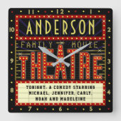 Filmbioscoop thuisbioscoop | Aangepaste naam Vierkante Klok (Voorkant)