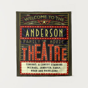 Filmbioscoop thuisbioscoop   Aangepaste naam Wandkleed