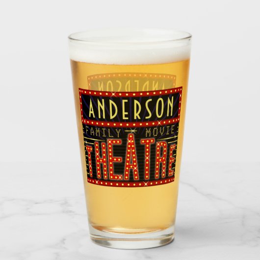 Filmbioscoop thuisbioscoop | Gepersonaliseerd Glas (Voorkant gevuld)