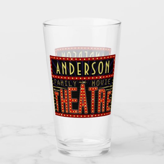 Filmbioscoop thuisbioscoop | Gepersonaliseerd Glas (Voorkant)