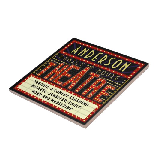 Filmbioscoop thuisbioscoop | Gepersonaliseerd Tegeltje (Zijkant)
