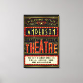 Filmbioscoop thuisbioscoop | Naam 24 x 36 Canvas Afdruk (Voorkant)