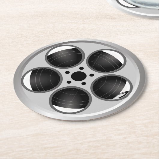 Filmbioscoop thuisbioscoop ronde kartonnen onderzetter (Gebogen)