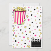 Filmbioscoopbezoeker Birthday Party Kaart (Achterkant)