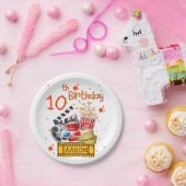 Filmbioscoopbioscoopbioscoopzopwedstrijd  papieren bordje (Feest)