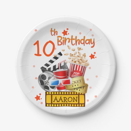 Filmbioscoopbioscoopbioscoopzopwedstrijd  papieren bordje (Voorkant)