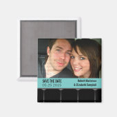 Filmbioscoopfoto Opslaan Datum magneet, Aqua Magneet (Voorkant / Achterkant)