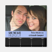 Filmbioscoopfoto Opslaan Datum magneet, blauw Magneet (Voorkant)