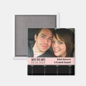 Filmbioscoopfoto Opslaan Datum magneet, Roze Magneet (Voorkant / Achterkant)