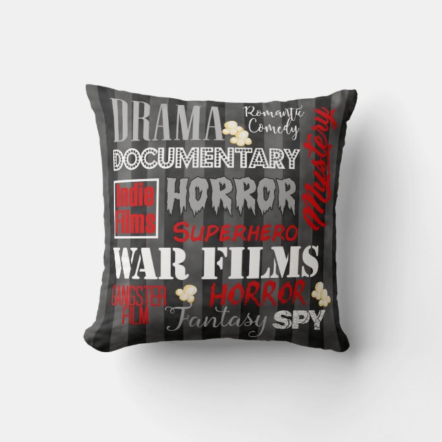 Filmbioscoopkaartje Pillow-red Kussen (Voorkant)