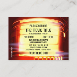 Filmbioscoopscreening flyer Hype Film Noir Marquee Visitekaartje