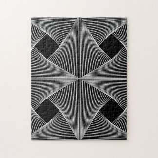 Filmblaasende vectoroptische illusie grafisch legpuzzel