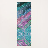 Filmblauw paars Glitter monogram Yogamat (Achterkant)