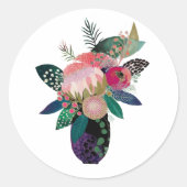 Filmbloemen Ronde Sticker (Voorkant)