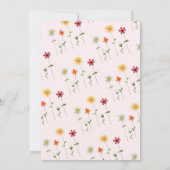 Filmbloemen Roze Geel Rood Meisje Kaart (Achterkant)