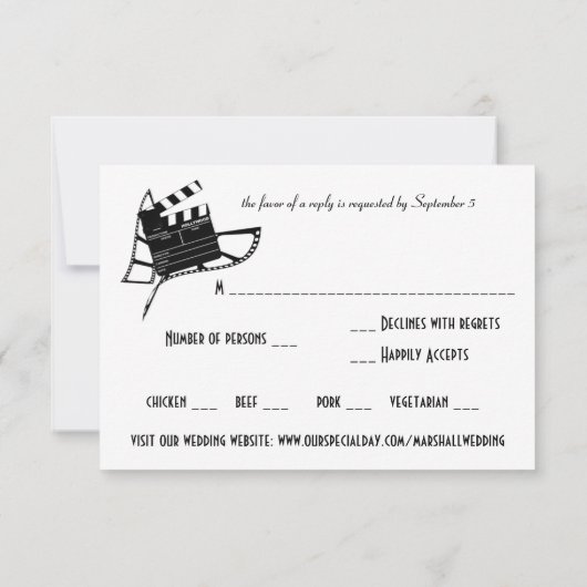 Filmboodschap Vertrouwend antwoord & maalkaart (Achterkant)