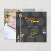 Filmboom Kinder vierde verjaardag Stippen Kaart (Voorkant / Achterkant)