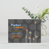 Filmboom Kinder zevende verjaardag Stippen Kaart (Staand voorkant)