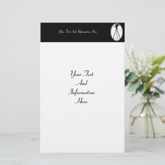 Filmcamera Briefpapier (Staand voorkant)