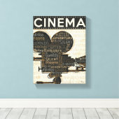  filmcamera canvas afdruk (Insitu (Houten vloer))