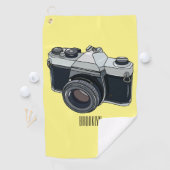 Filmcamera cartoon illustratie golfhanddoek (Insitu)
