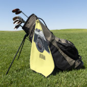Filmcamera cartoon illustratie golfhanddoek (Groen)