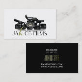 Filmcamera filmregisseur Weddenschap filmen Visitekaartje (Voorkant / Achterkant)