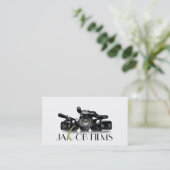 Filmcamera filmregisseur Weddenschap filmen Visitekaartje (Staand voorkant)